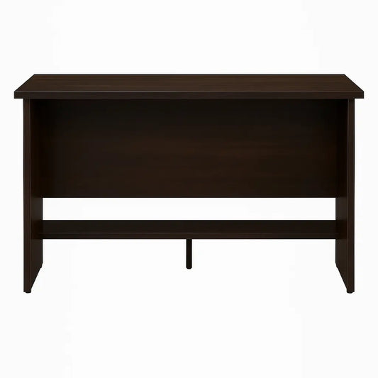Modern Dark Wood Study/Office Desk with Built-In Footrest ErgoEdge