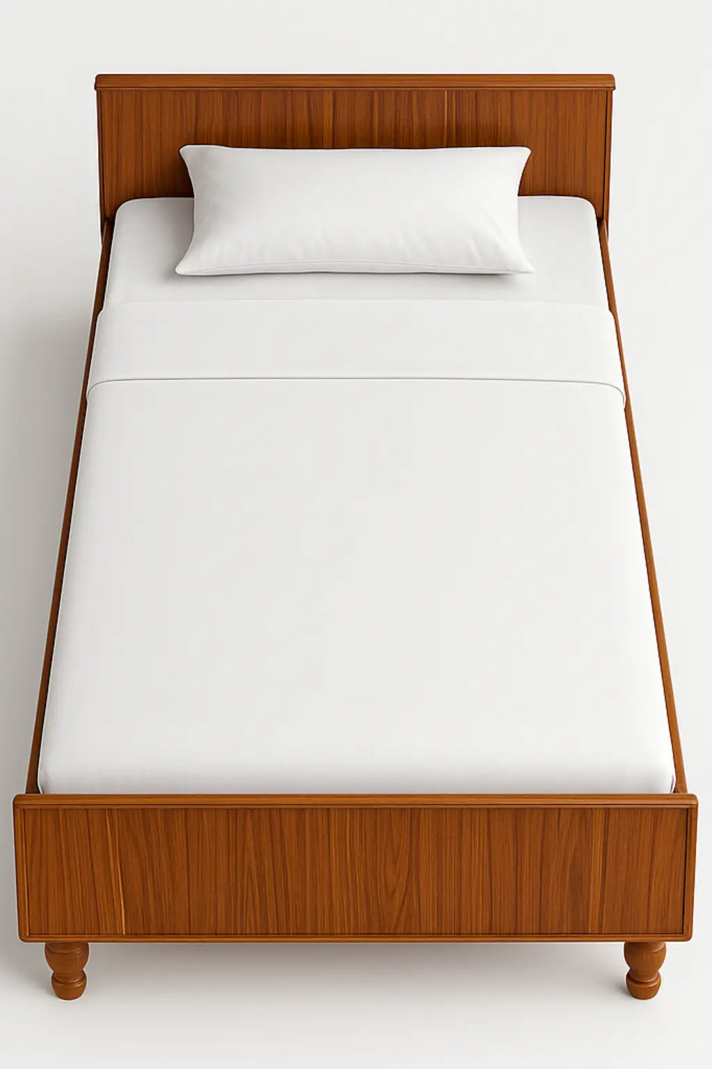 Modern Wooden Platform Bed - Single Bed (78*30inch) - Wooden Brown ErgoEdge