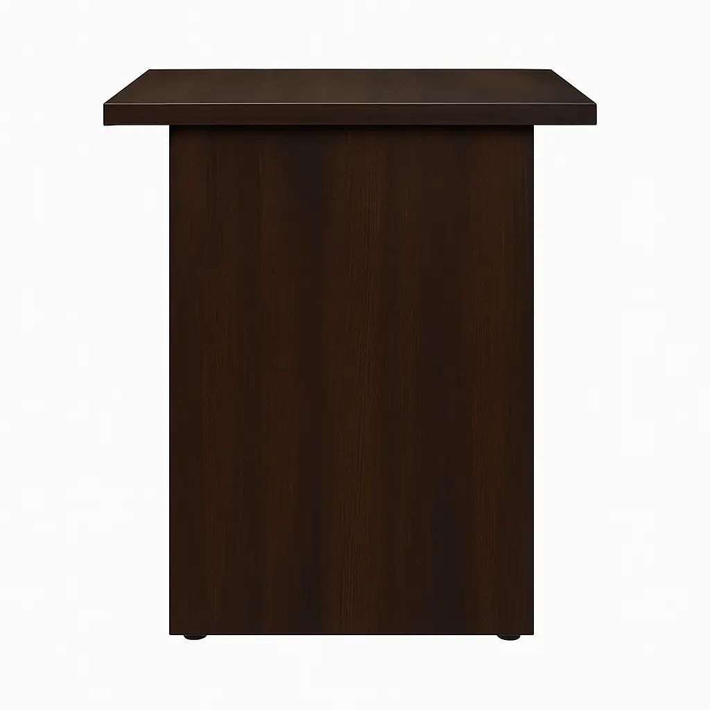 Modern Dark Wood Study/Office Desk with Built-In Footrest ErgoEdge