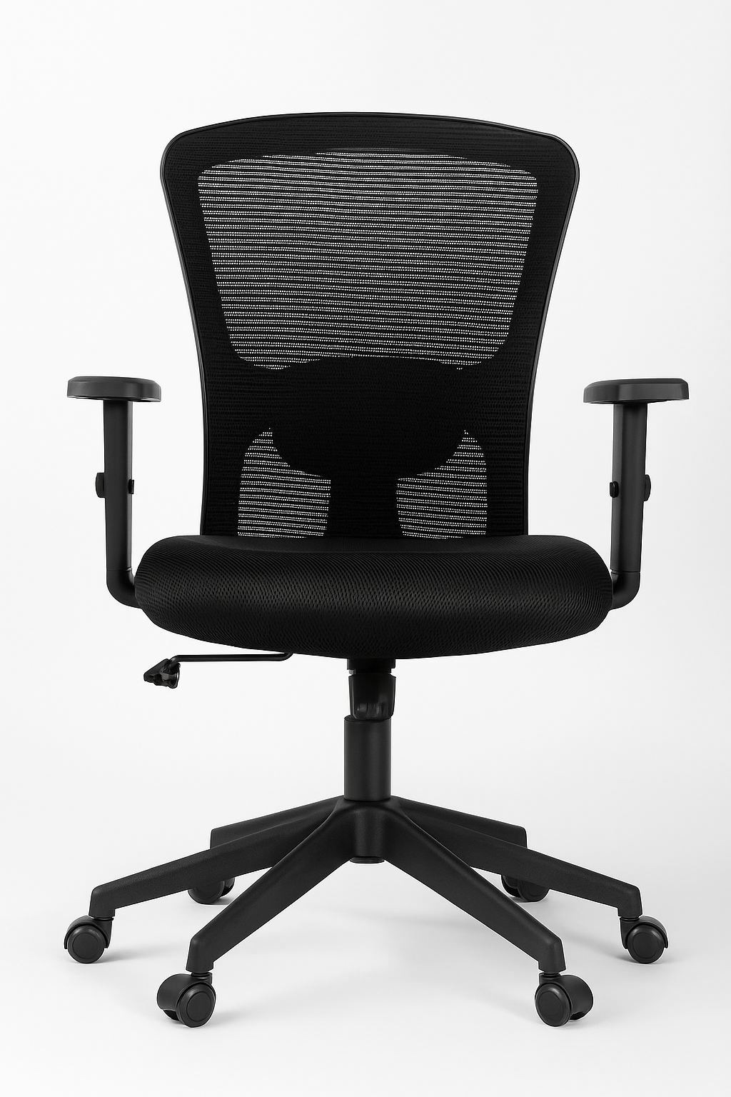 Ergonomic Mesh Office Chair with Lumbar Support and Adjustable Armrests – Black ErgoEdge
