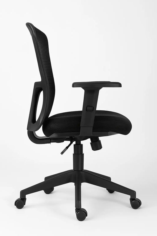 Ergonomic Mesh Office Chair with Lumbar Support and Adjustable Armrests – Black - ErgoEdge