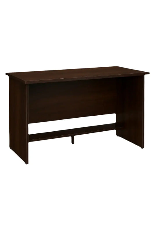 Modern Dark Wood Study/Office Desk with Built-In Footrest ErgoEdge