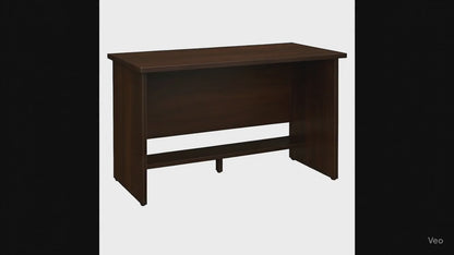 Modern Dark Wood Study/Office Desk with Built-In Footrest